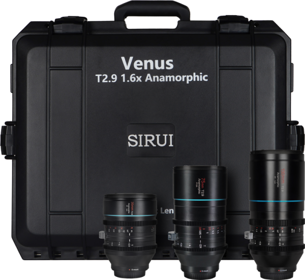 Sirui Anamorphic Venus 3x Lens-Kit (35/75/150mm) + Hard Case E-Mount Kampanjat 3