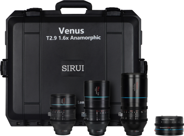 Sirui Anamorphic Venus 3x Lens + Adapter Kit (35/75/150mm) + 1.25x Adapter + Hard Case E-Mount Kampanjat 3