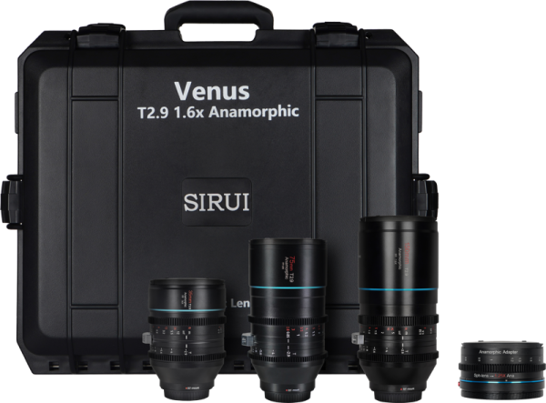 Sirui Anamorphic Venus 3x Lens + Adapter Kit (35/75/150mm) + 1.25x Adapter + Hard Case RF-Mount Kampanjat 3