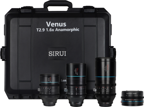 Sirui Anamorphic Venus 3x Lens + Adapter Kit (35/75/150mm) + 1.25x Adapter + Hard Case Z-Mount Kampanjat 3