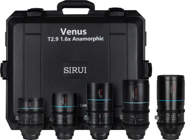 Sirui Anamorphic Venus 5x Lens Kit (35/50/75/100/150mm) + Hard Case E-Mount Kampanjat 3