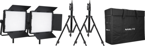 NANLITE 2 light kit 900CSA w/Carry case & Light stand LED valot kuvaamiseen ja videoihin 3