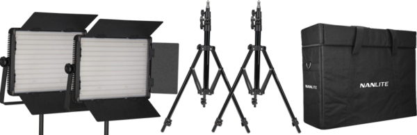 NANLITE 2 light kit 1200CSA w/Carry case & Light stand LED valot kuvaamiseen ja videoihin 3