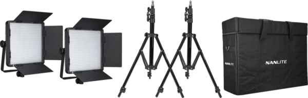 NANLITE 2 light kit 600DSA w/Carry case & Light stand LED valot kuvaamiseen ja videoihin 3