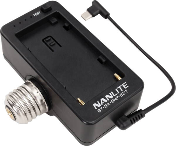 NANLITE NPF Battery Adapter with E27 Head LED valot kuvaamiseen ja videoihin 3