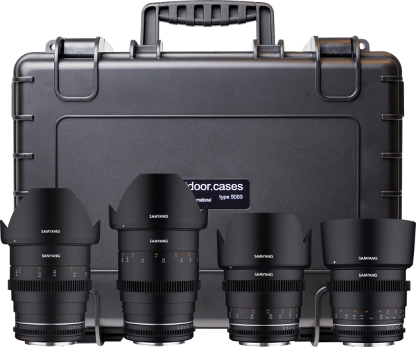 Samyang 4 Kit 24/35/50/85mm VDSLR MK2 – Sony FE  + Hard Case Objektiivit 3